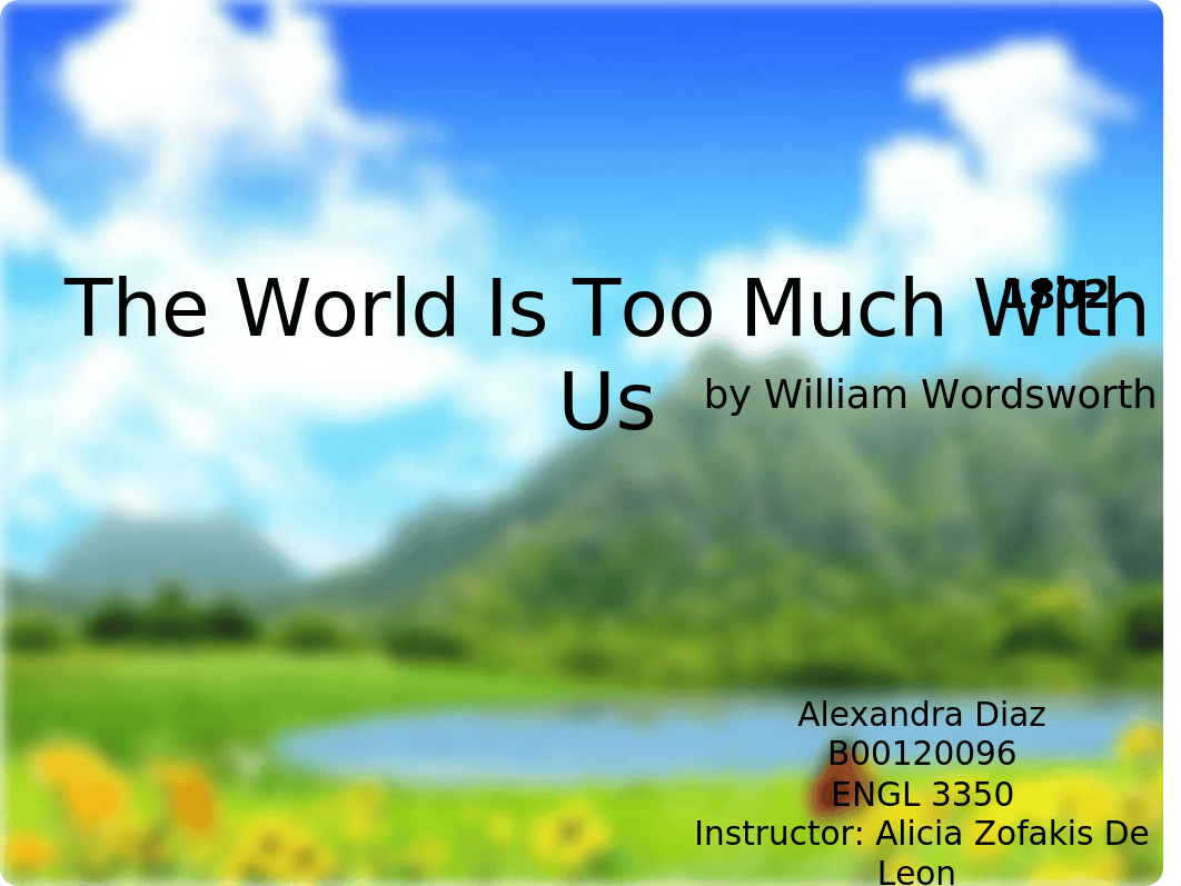 Poem Presentation The World is too much with us_dxpssr3u1kr_page1