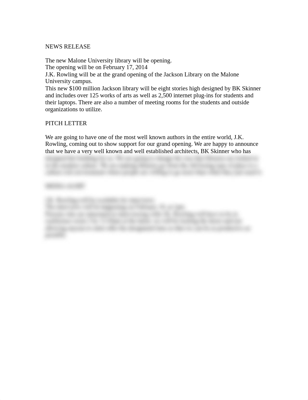 News Release, Pitch letter and Media Alert Assignment_dxpujwcwjcp_page1