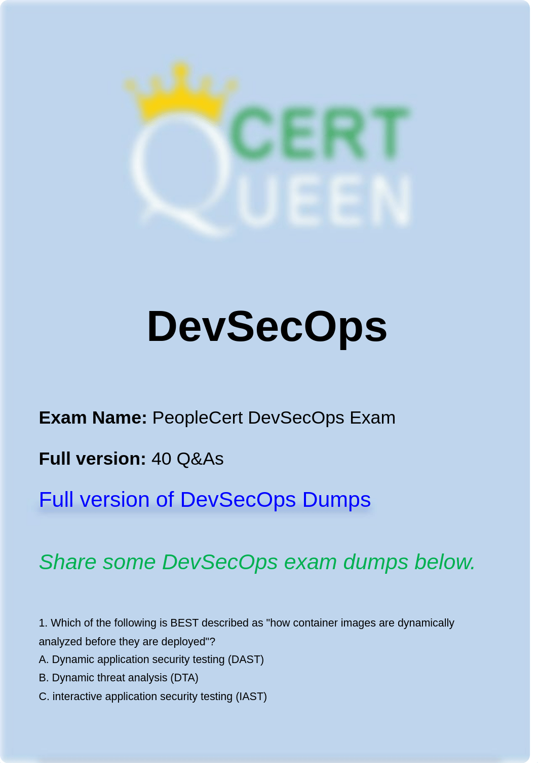 DevSecOps PeopleCert DevSecOps Exam Questions.pdf_dxpv0mf71w4_page1