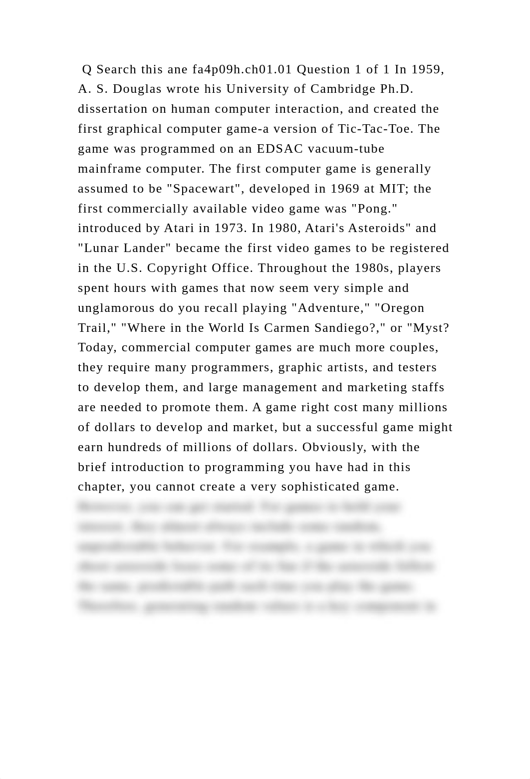 Q Search this ane fa4p09h.ch01.01 Question 1 of 1 In 1959, A. S. Doug.docx_dxq3x9oh427_page2