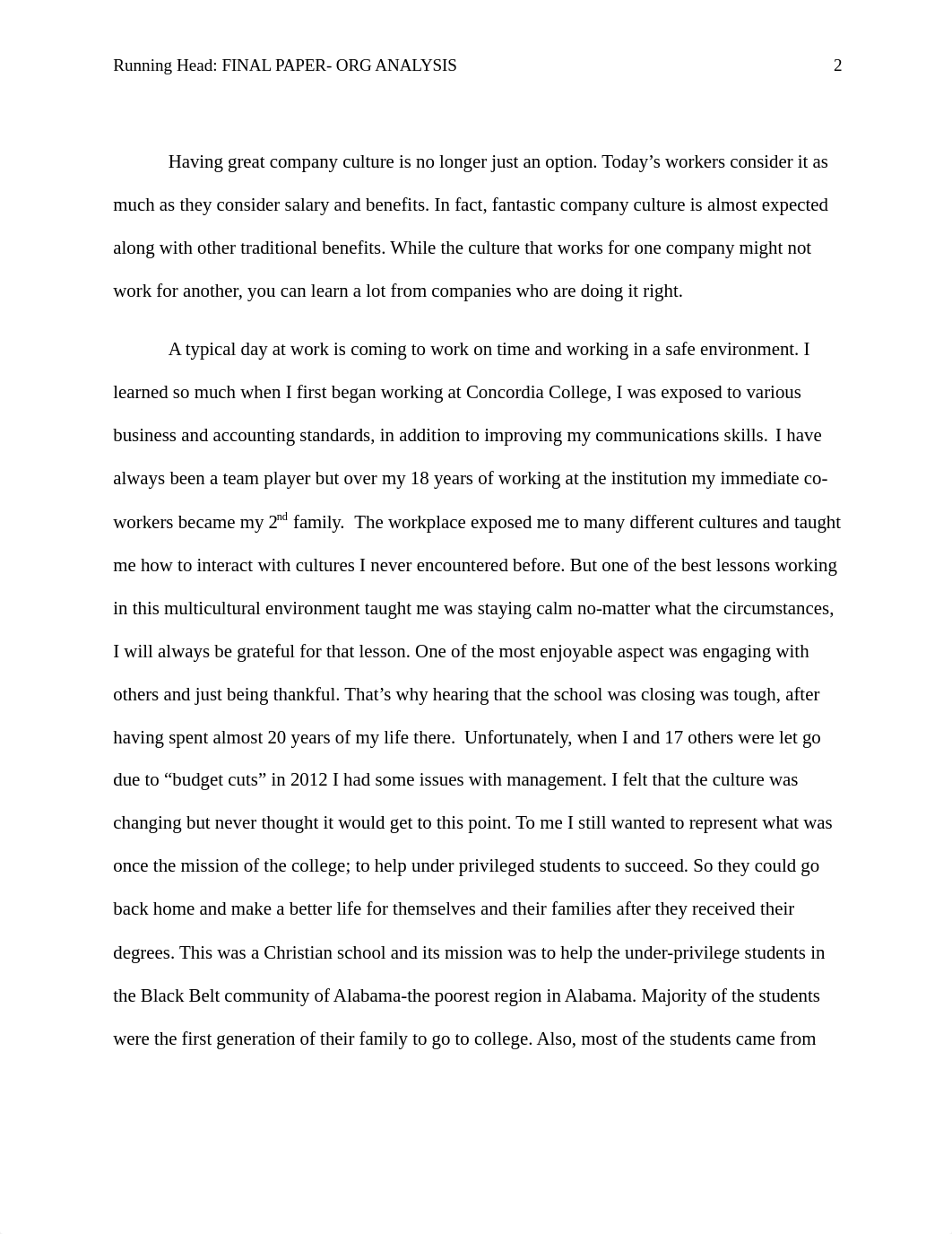 Organizational Analysis of behavior at Concordia College Alabama.docx_dxq67sj4qlw_page2