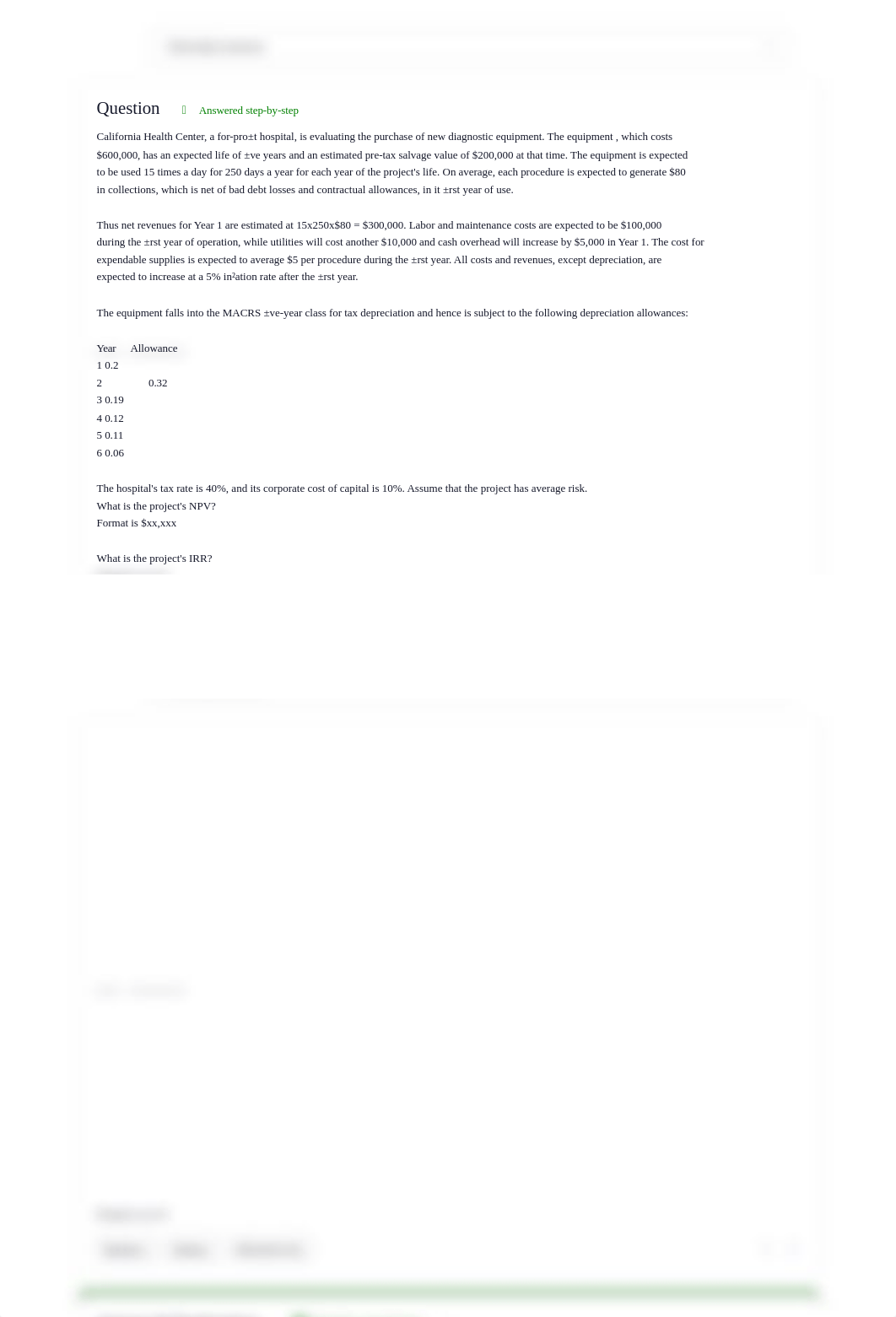 [Solved] California Health Center, a for-profit hospital, is evaluating the purchase of new diagnost_dxq6gfuswlr_page1