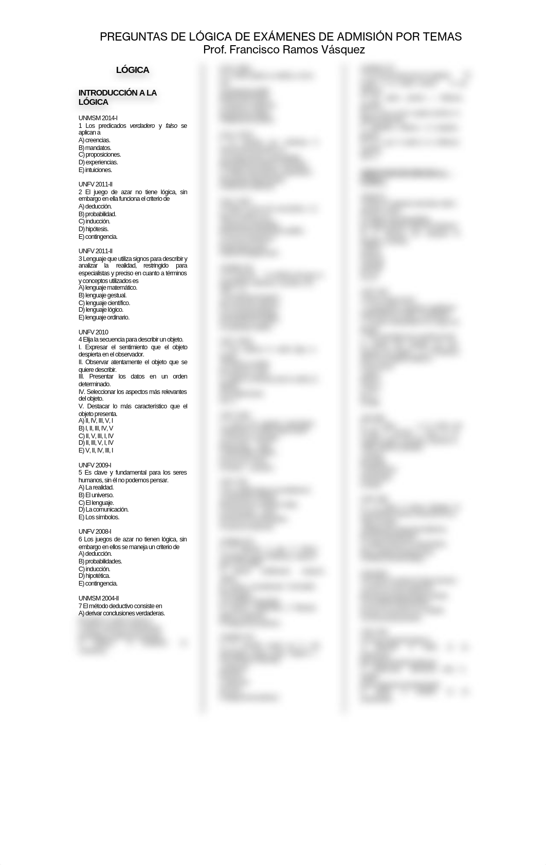 Preguntas LOGICA por temas Examen admision (Prof Francisco Ramos)_dxqoryvor2n_page2