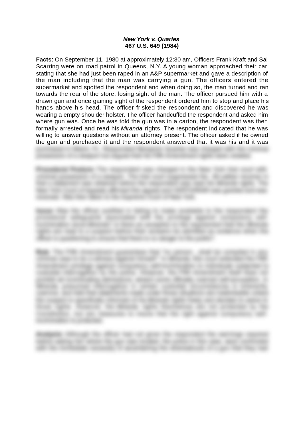 New York v. Quarles Casebrief_dxqu5c266m5_page1