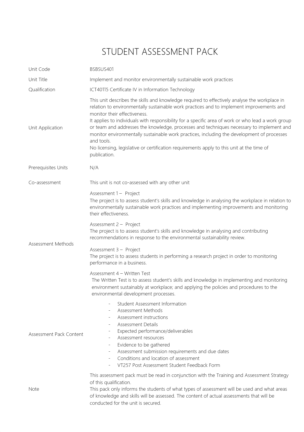 BSBSUS401 Student Assessment Pack V1.1.pdf_dxqxfbtu172_page1