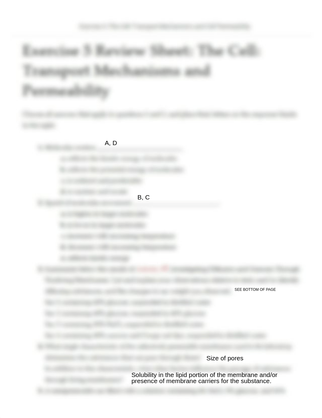 Ex05 Review sheet - The Cell - Transport Mechanisms and Permeability (1).pdf_dxr3o2dj0a2_page1