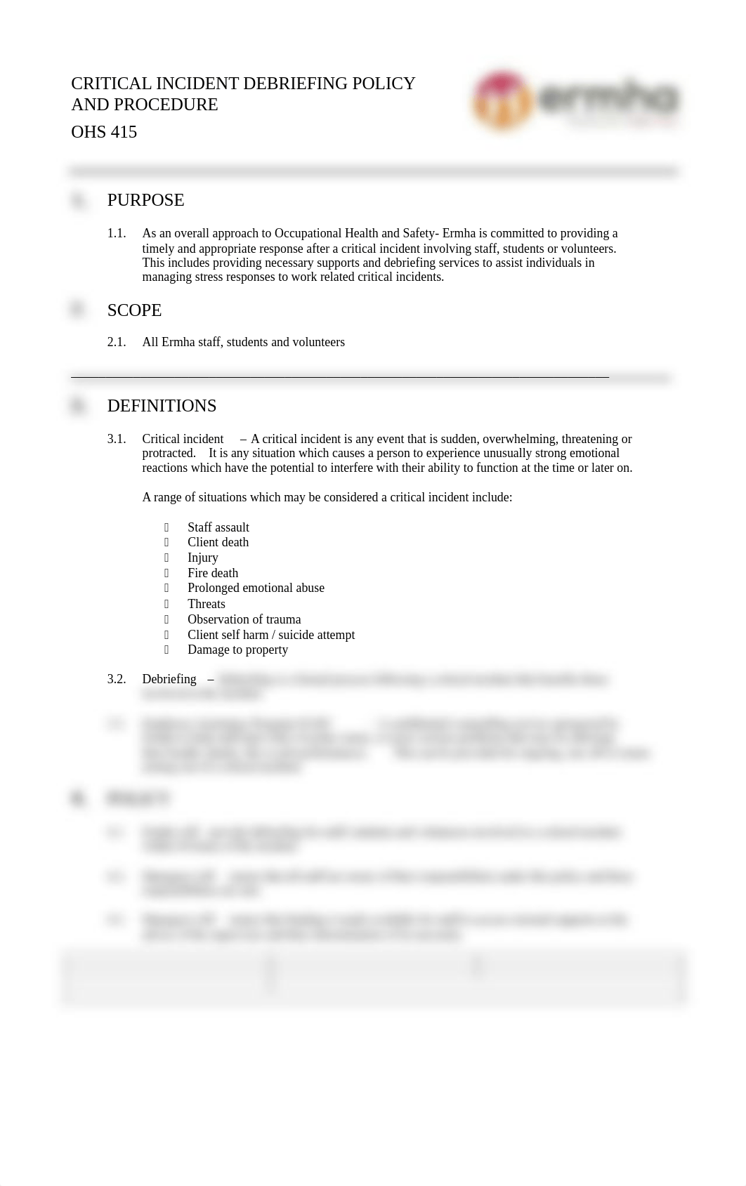 ERMHA OHS 415 Critical Incident Debriefing Policy and Procedure.pdf_dxr68ikbqq6_page1