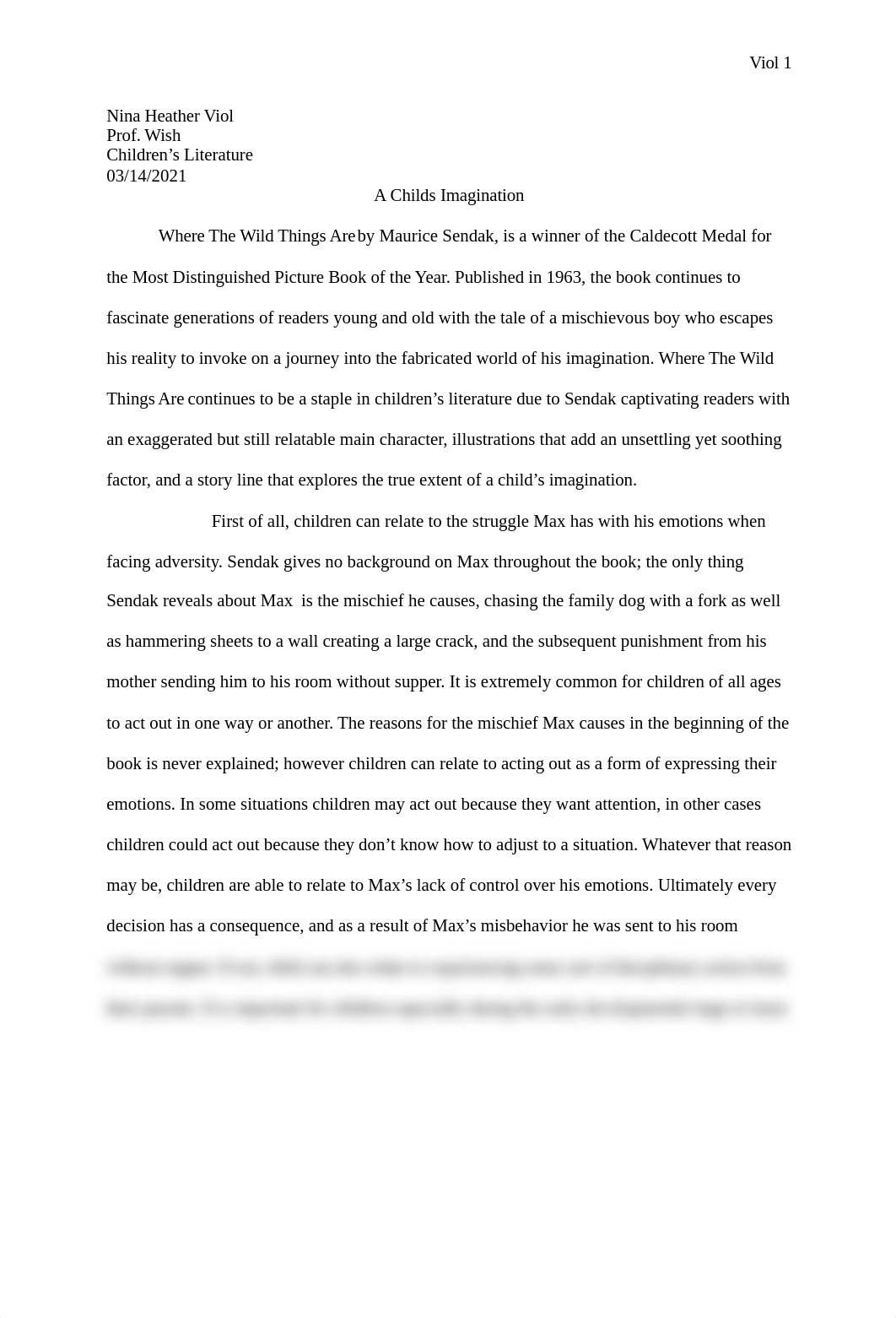 Viol- Where the wild things are Essay Final .docx_dxrw6aq7ib7_page1