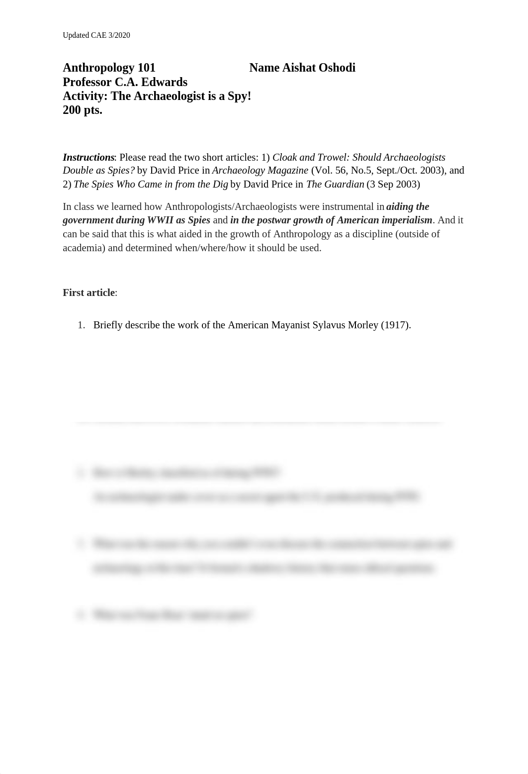 Anthro Activity Questions for Archaeologists as Spies Spring 2020 - Aishat Oshodi.docx_dxs0odvtzin_page1