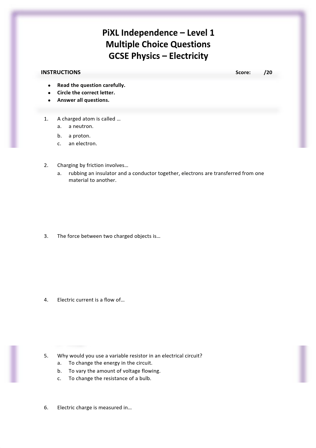 6. PiXL Independence KS4 GCSE Physics Electricity Booklet .pdf_dxs311gfkwk_page2