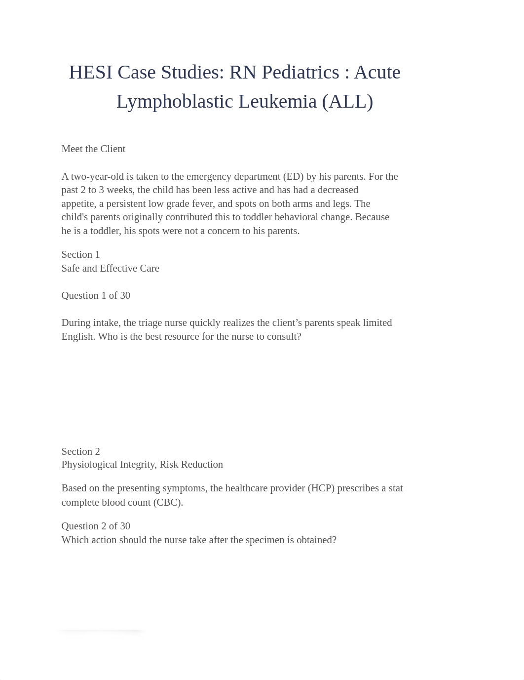 HESI Case Studies_ RN Pediatrics _ Acute Lymphoblastic Leukemia (ALL) - Google Docs.pdf_dxsd7eg3z24_page1