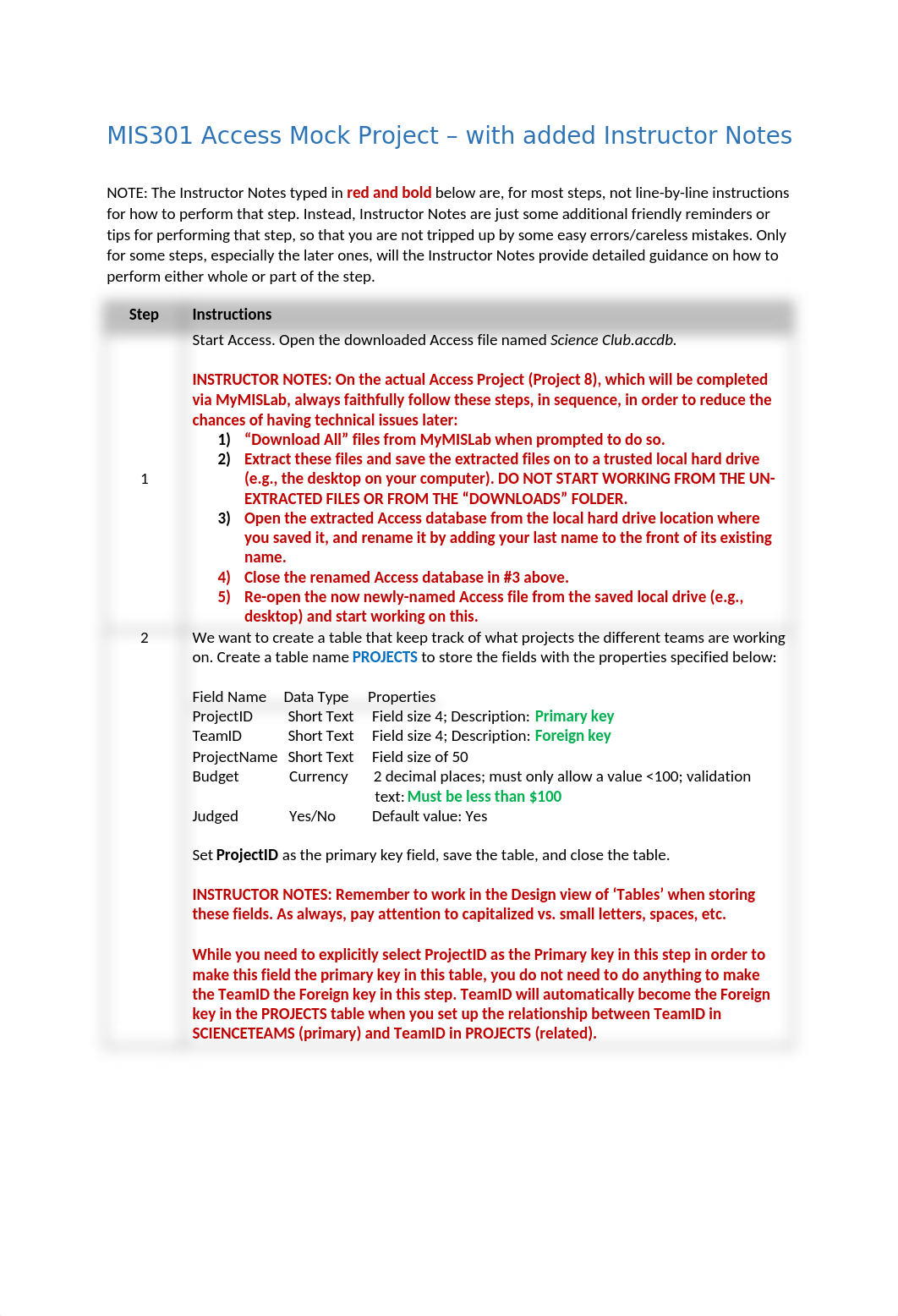 AccessMockProjectInstructions_with-Instructor-Notes_MIS301F18.doc_dxse23bh28b_page1