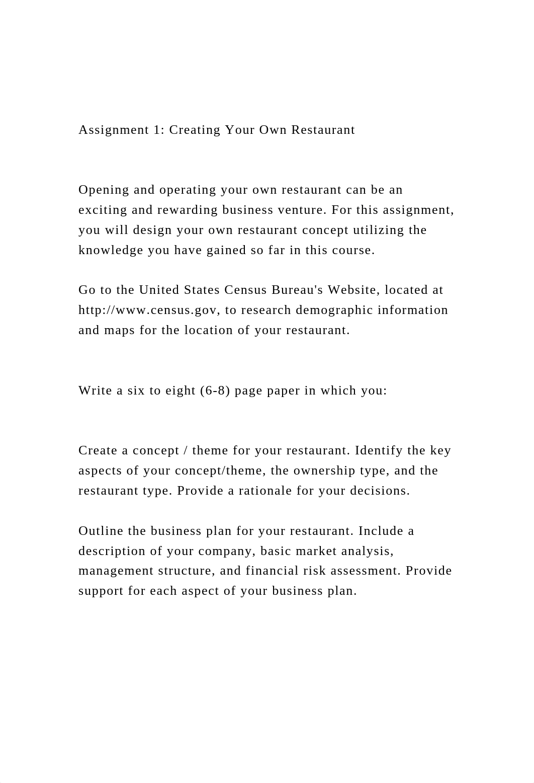 Assignment 1 Creating Your Own RestaurantOpening and oper.docx_dxsj5ezqcc3_page2