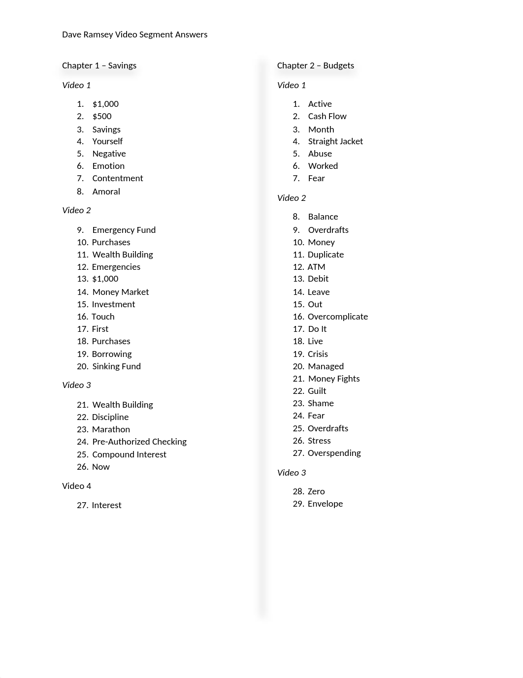 Dave Ramsey Video Segment Answers.docx_dxsqcxdzrgl_page1