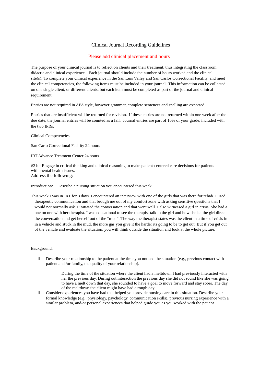 Clinical Journal Recording Guidelines.doc_dxt75lhul0a_page1