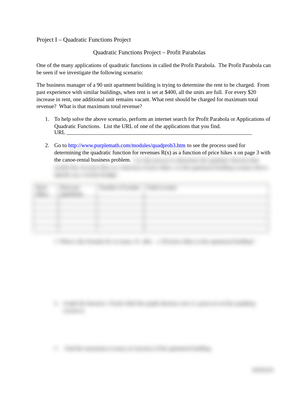 MTH 1060 Project I - Quadratic Functions Project.docx_dxtp0syzjjt_page1