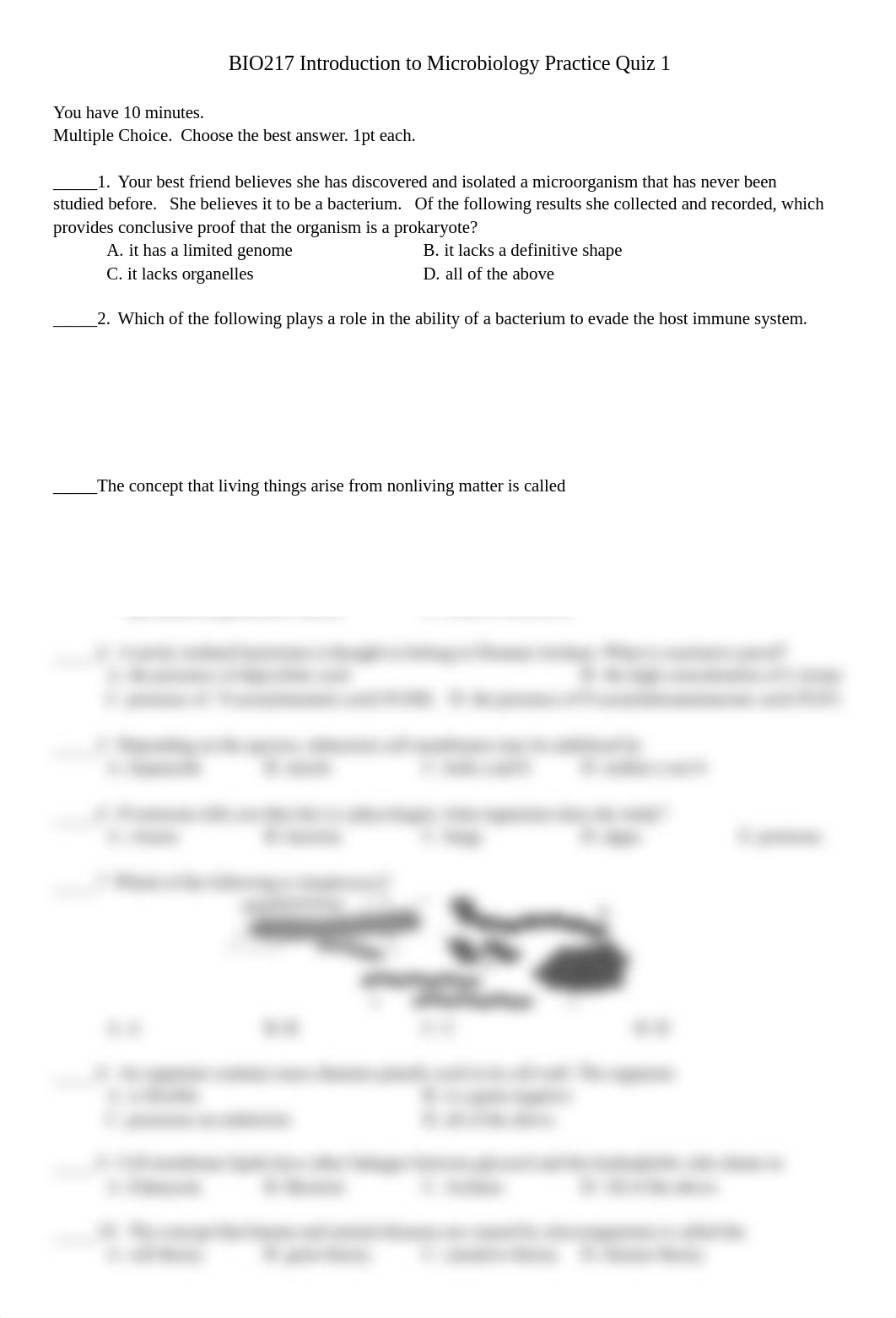 BIO217 Introduction to Microbiology Practice Quiz 1.docx_dxtwlxlr283_page1