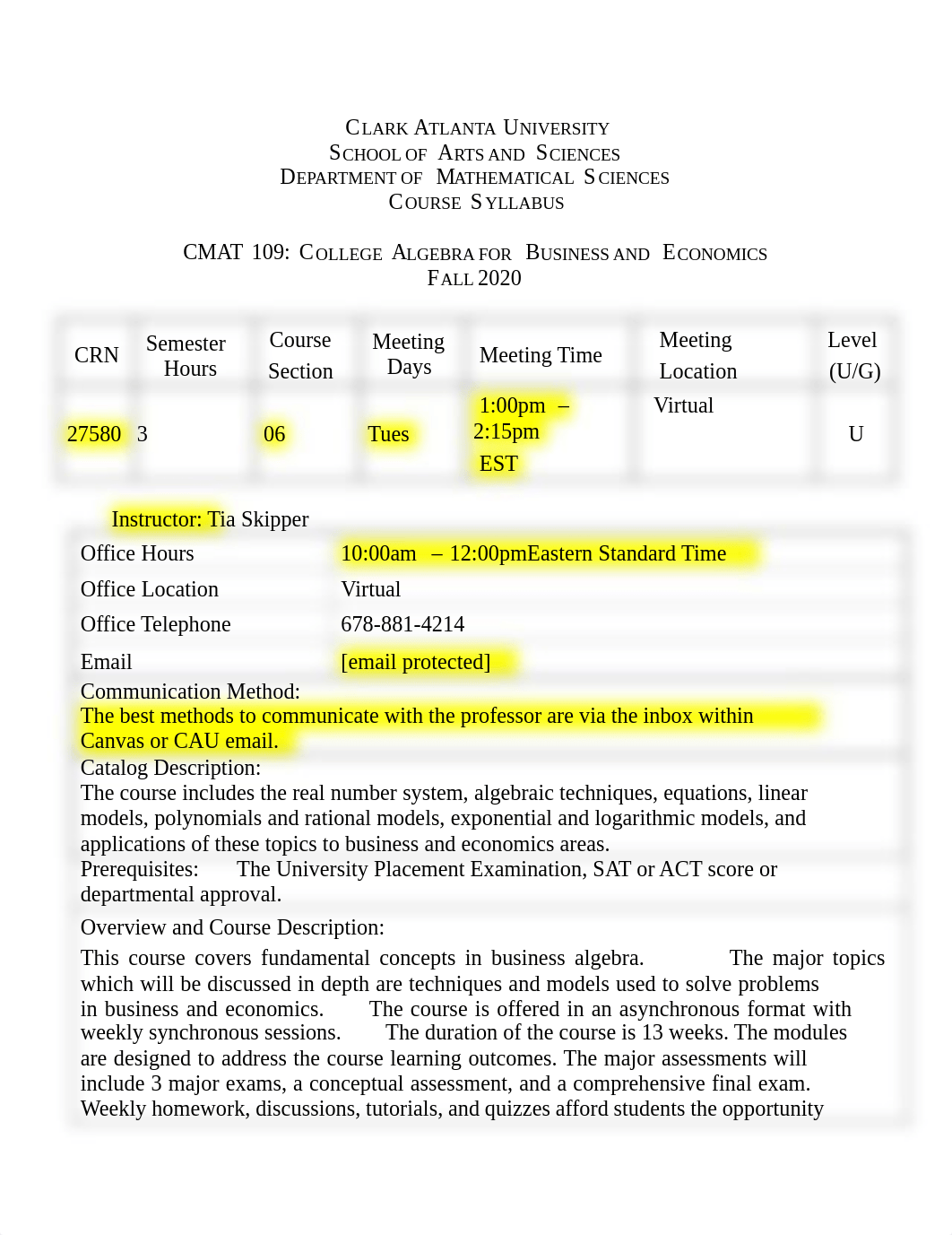 CMAT 109 - Common Syllabus - Fall 2020 - 20200818 Sec 06-1.pdf_dxub9pcs2pp_page1