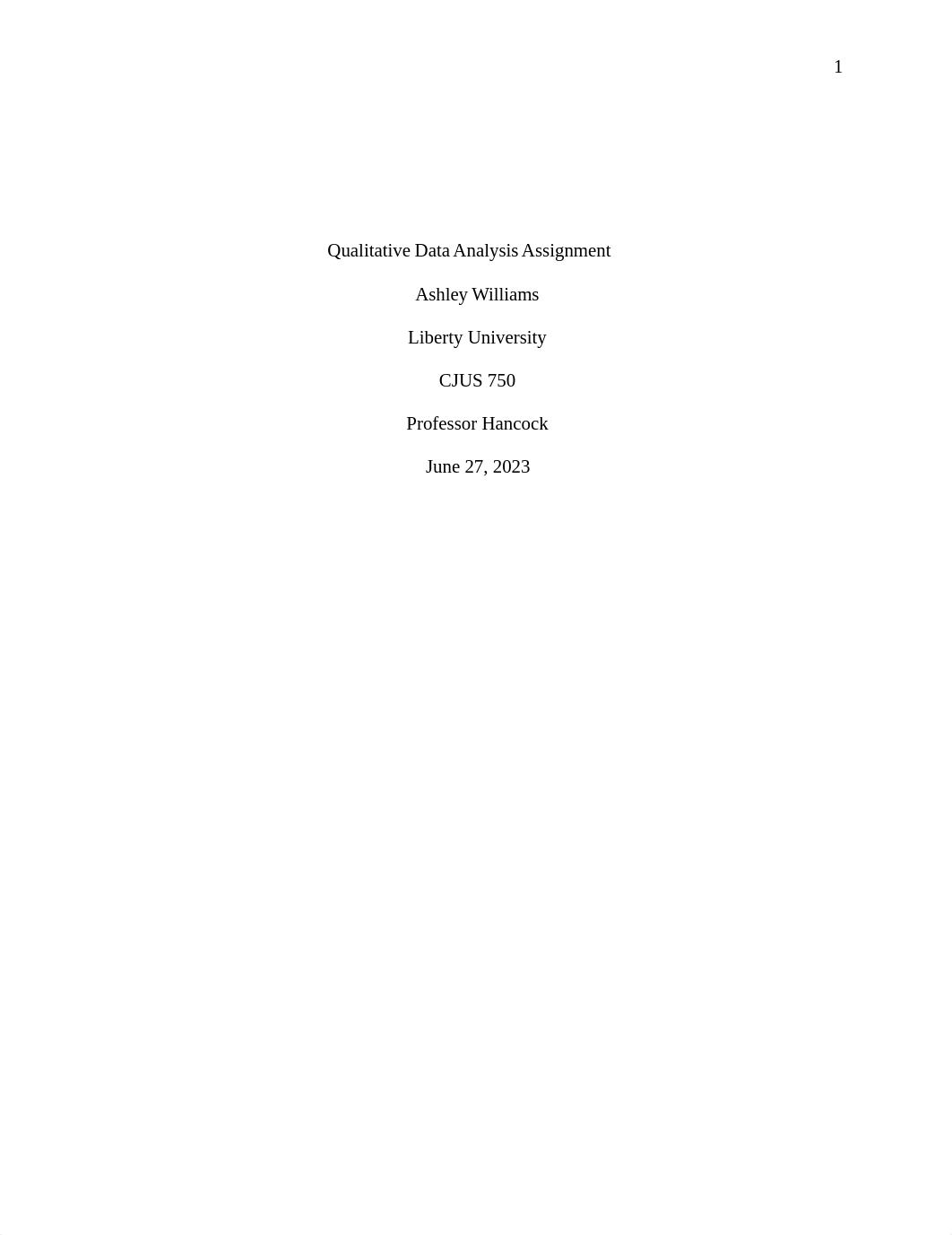 Qualitative Data Analysis Assignment_CJUS 750_Ashley Williams.docx_dxucpxa7emf_page1