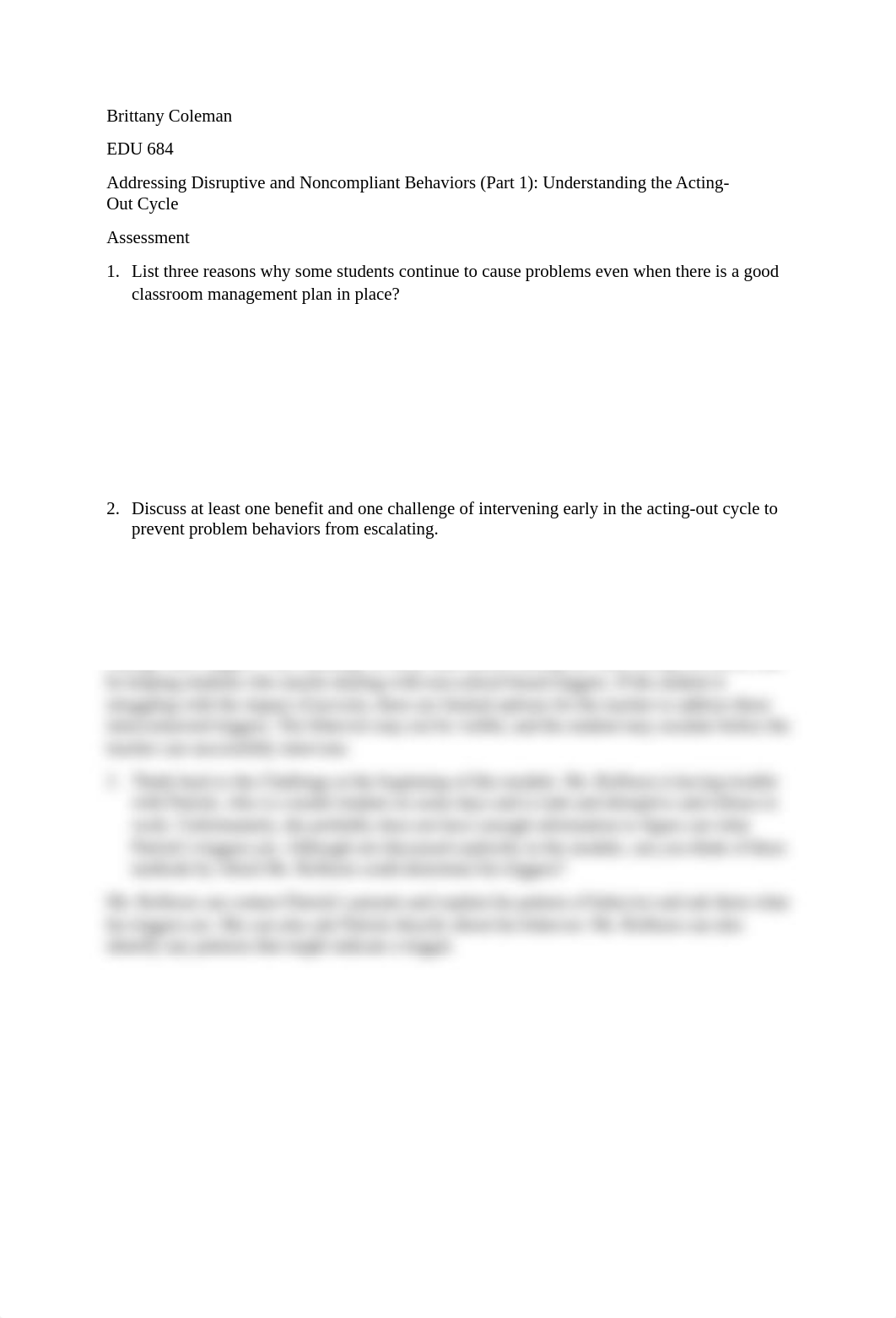 EDU 684 Addressing Disruptive and Noncompliant Behaviors Part 1 Understanding the Acting-Out Cycle B_dxuoltun8fb_page1