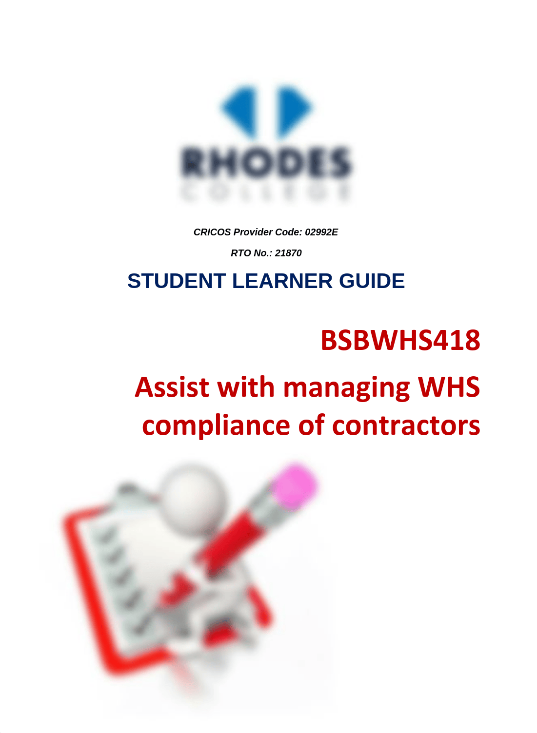 SLG - BSBWHS418 - Assist with managing WHS compliance of contractors - v July 2021.pdf_dxv5876dtop_page1