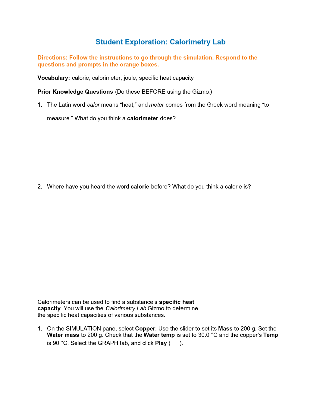 Student Exploration_ Calorimetry Lab.pdf_dxv5r5wthpo_page1