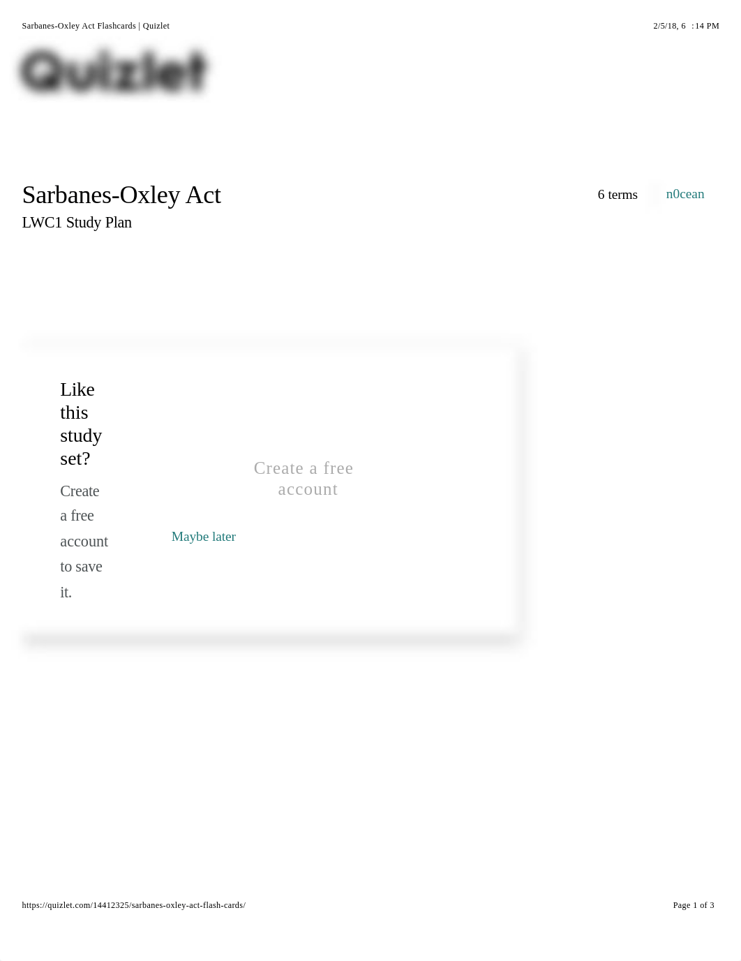 Sarbanes-Oxley Act Flashcards | Quizlet.pdf_dxvfih3fakz_page1