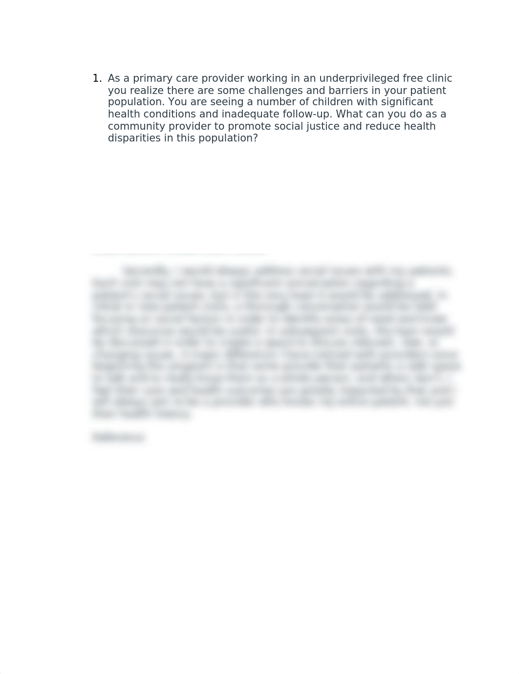 As a primary care provider working in an underprivileged free clinic you realize there are some chal_dxwbkjw0wcn_page1