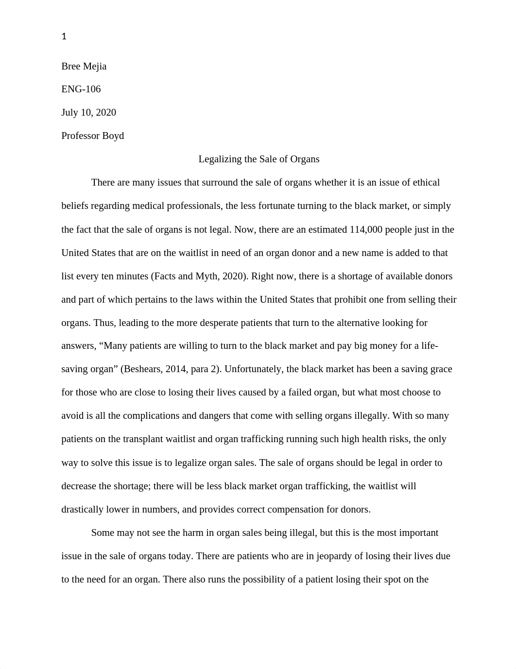 Legalizing the Sale of Organs -Final.docx_dxwmci2ewjd_page1