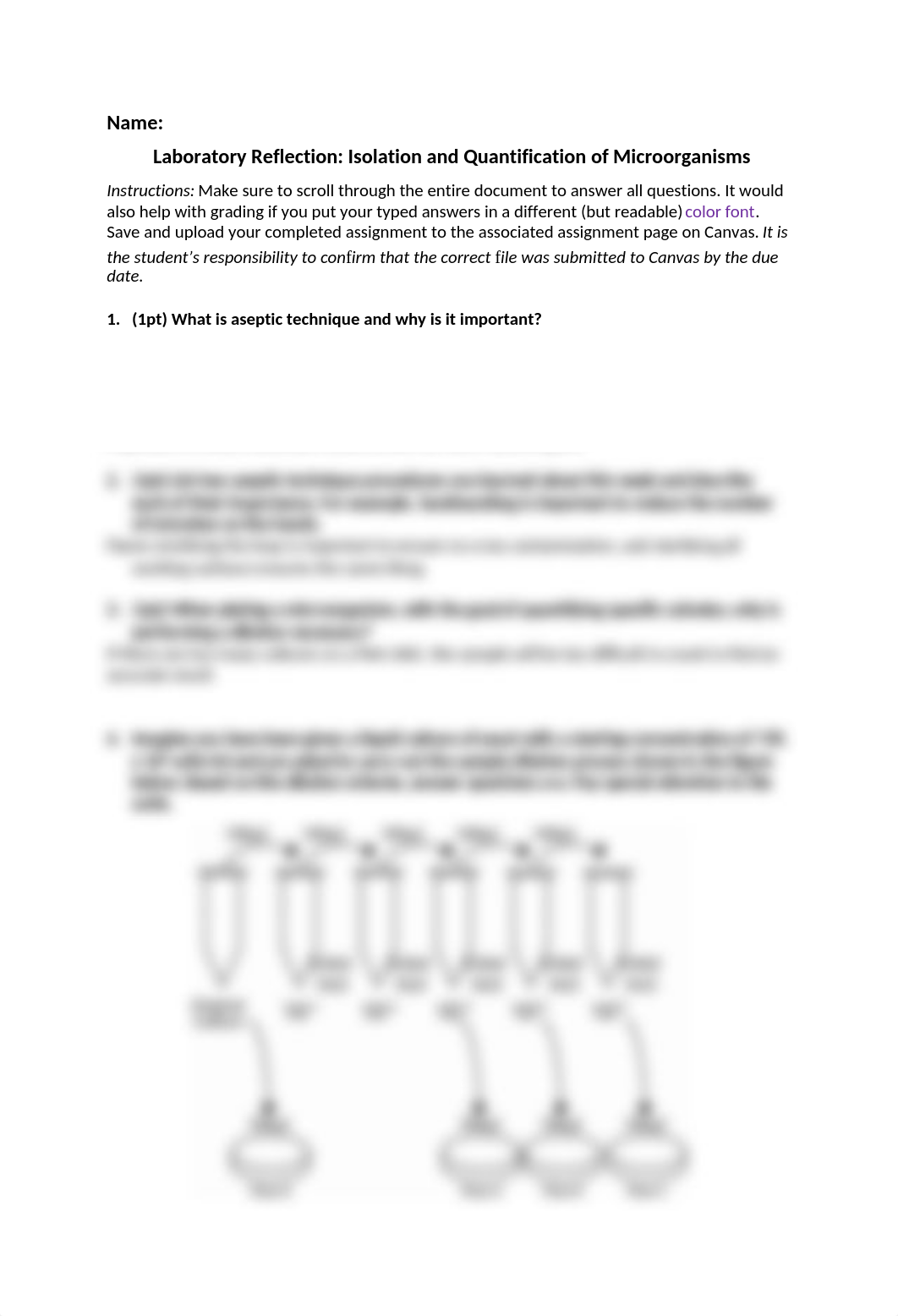 Week 3 laboratory reflection - Isolation and Quantification of Microorganisms.docx_dxwnvhsefuj_page1