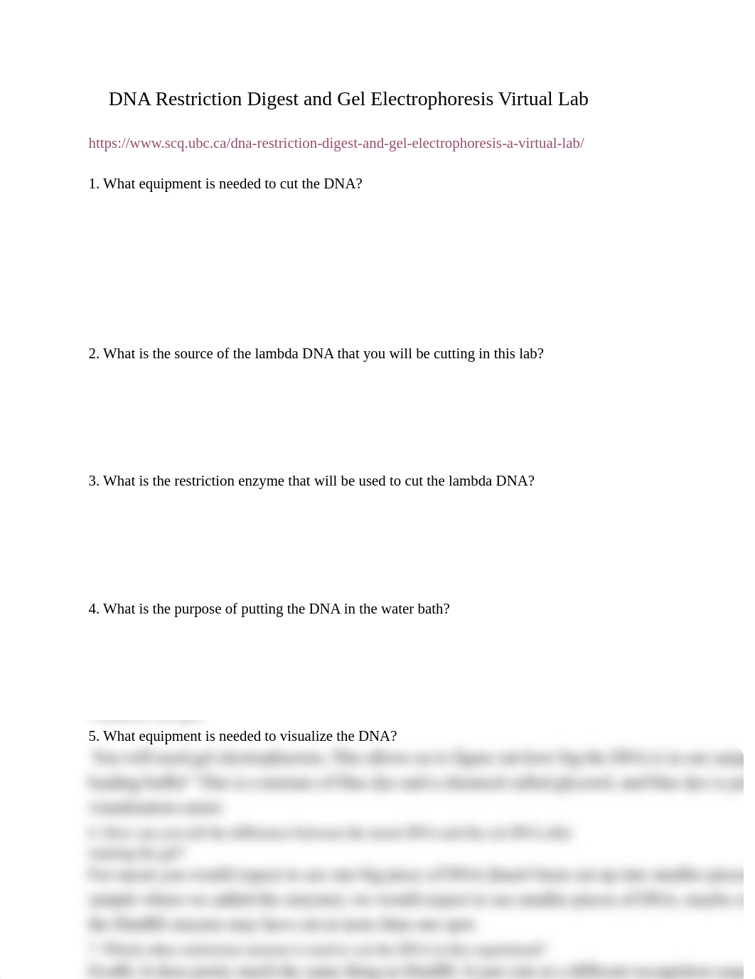 DNA Restriction Digest and Gel Electrophoresis Virtual Lab.pdf_dxwzgdopfqp_page1