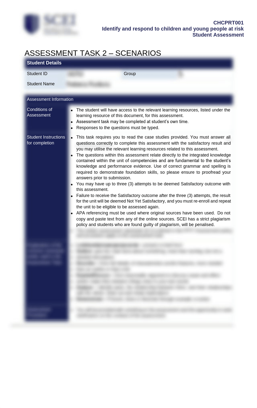 CHCPRT001_Student Assessment Task 2 - Scenarios.pdf_dxxadynh903_page1