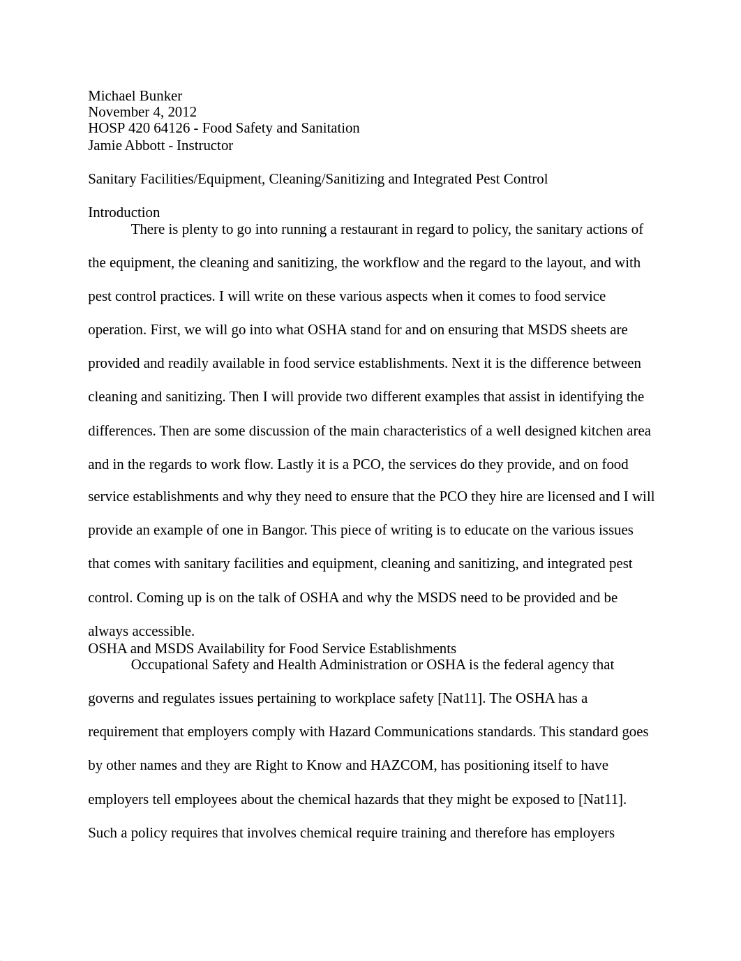 Sanitary Facilities and Equipment Cleaning and Sanititizing and Integrated Pest Control Michael Bunk_dxxwh4uqw0x_page1