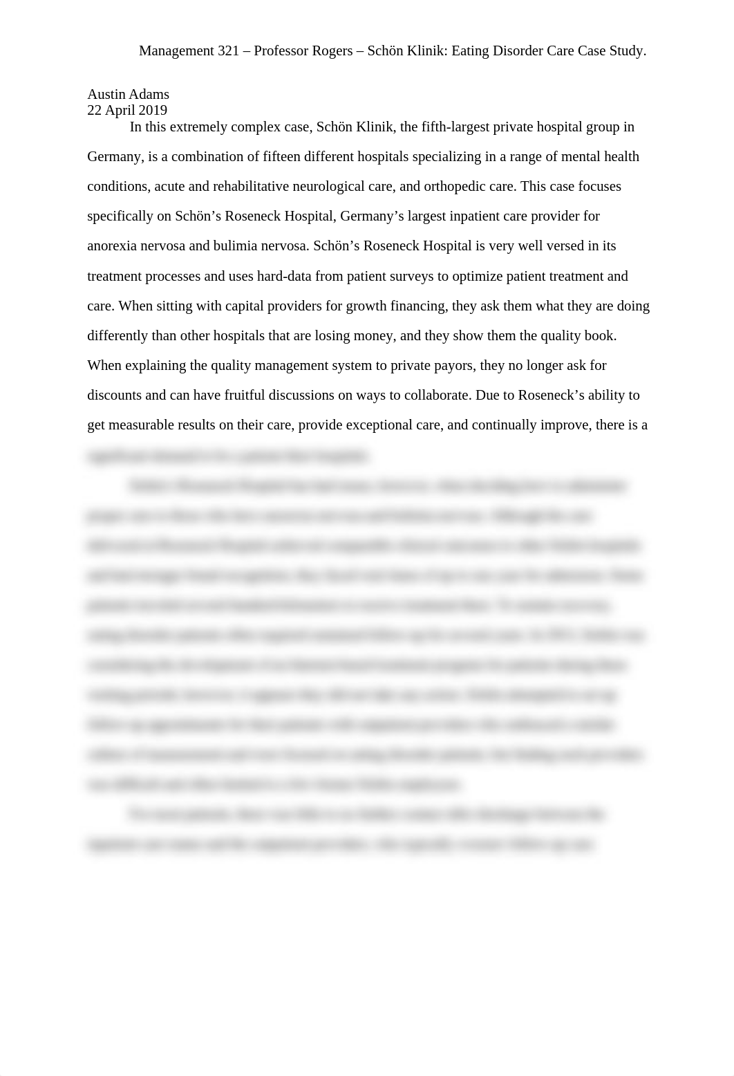 Austin Adams_MGT 321_ Schön Klinik Eating Disorder Care Case Study.docx_dxxwswnqnqs_page1