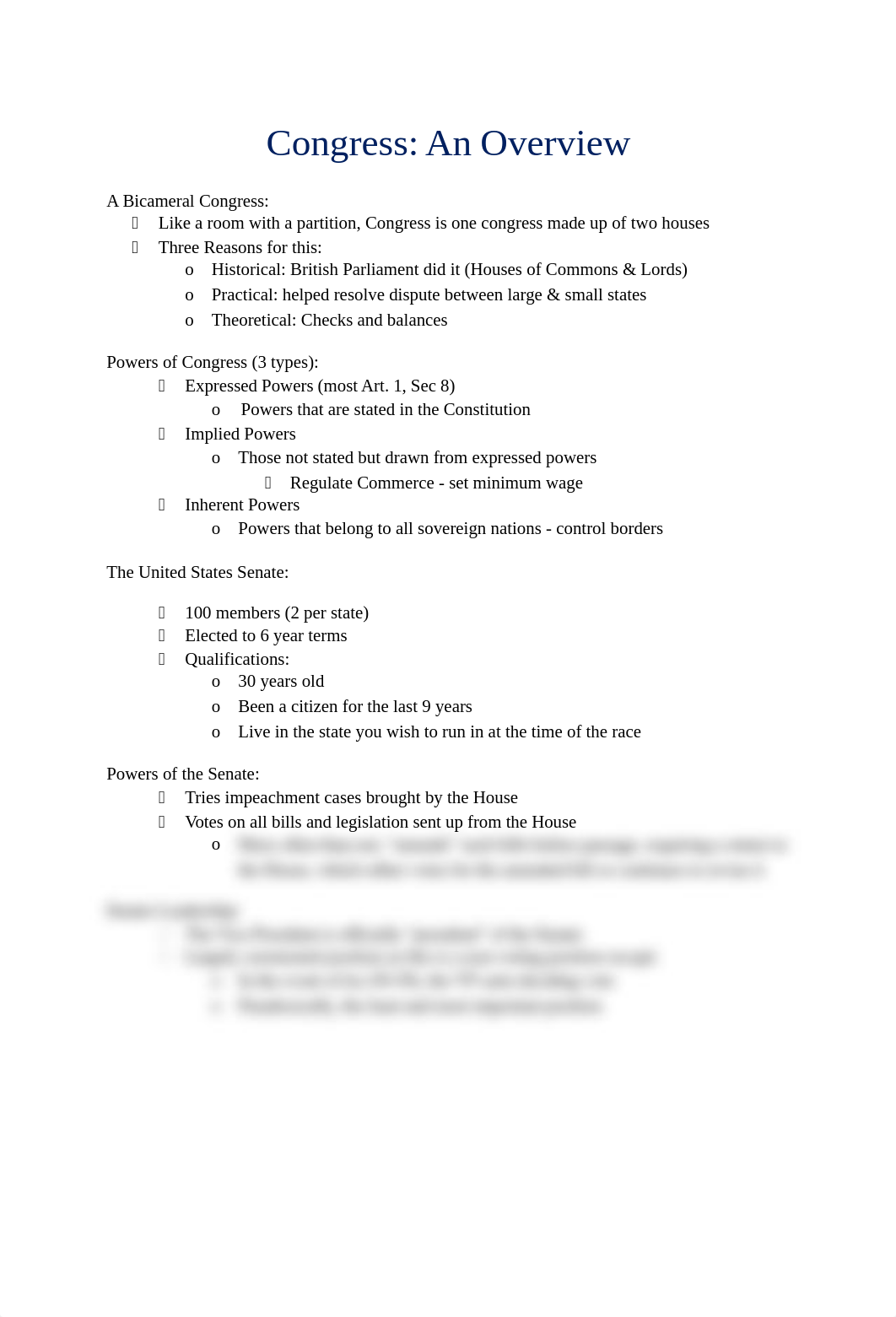 Congress An Overview Notes.docx_dxy9hgw0sj3_page1