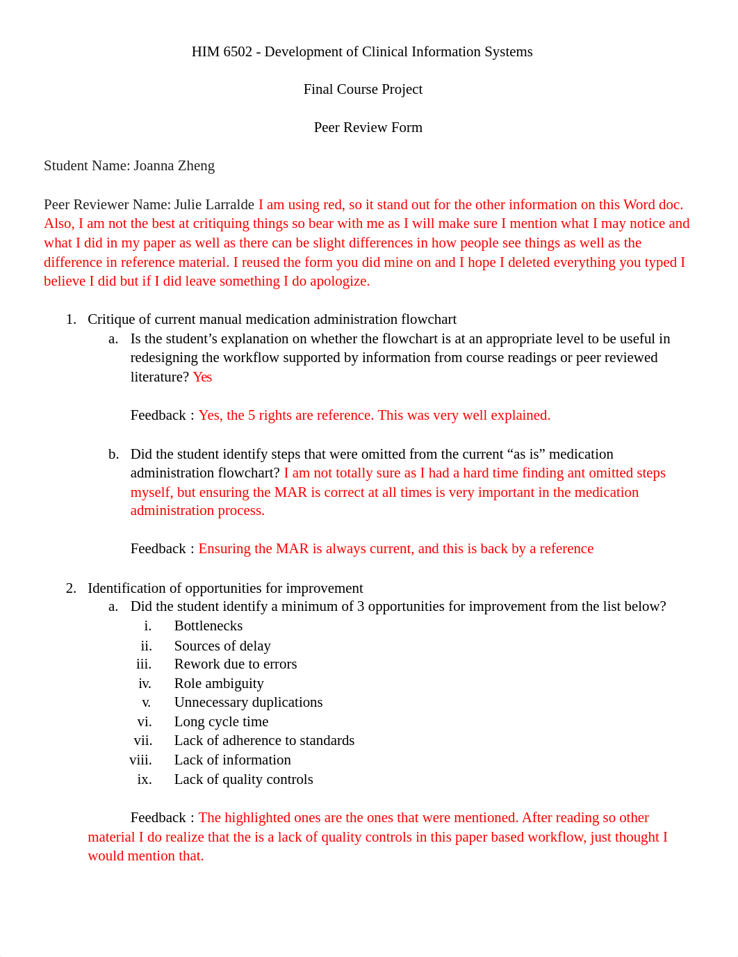 JLarralde HIM 6502 Sec 700 Peer Review Form 5621.docx_dxyaq5pbsil_page1