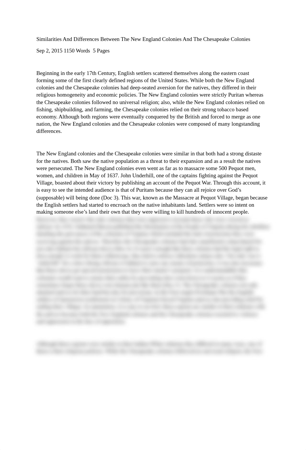 Similarities And Differences Between The New England Colonies And The Chesapeake Colonies.docx_dxyb7117av8_page1