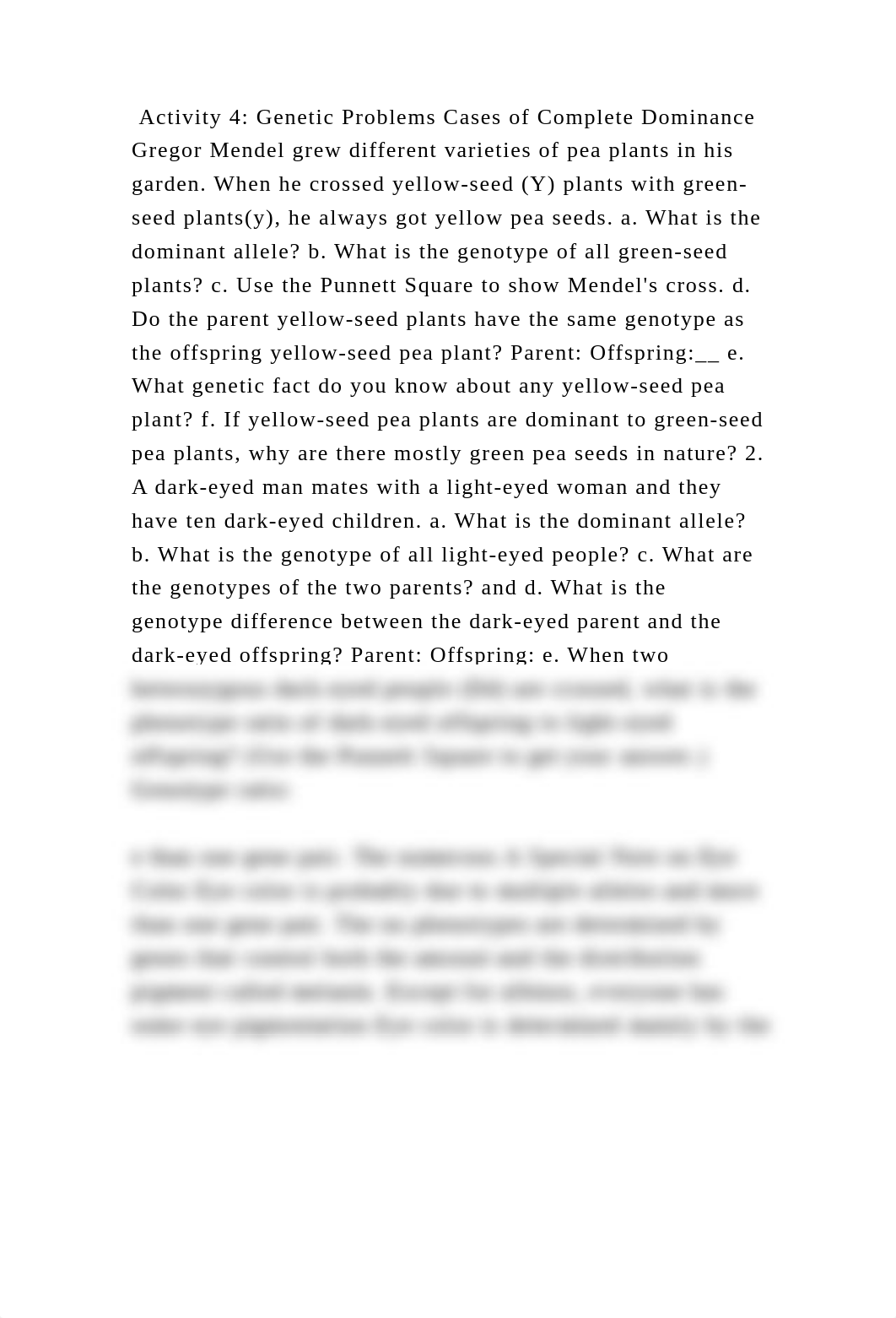 Activity 4 Genetic Problems Cases of Complete Dominance Gregor Mende.docx_dxyrx42bnz7_page2