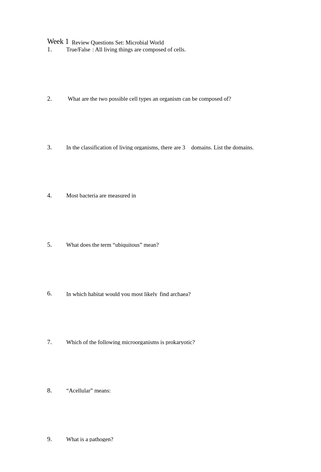 Week 1 Review Questions microbial world .doc_dxywvdx8g5l_page1