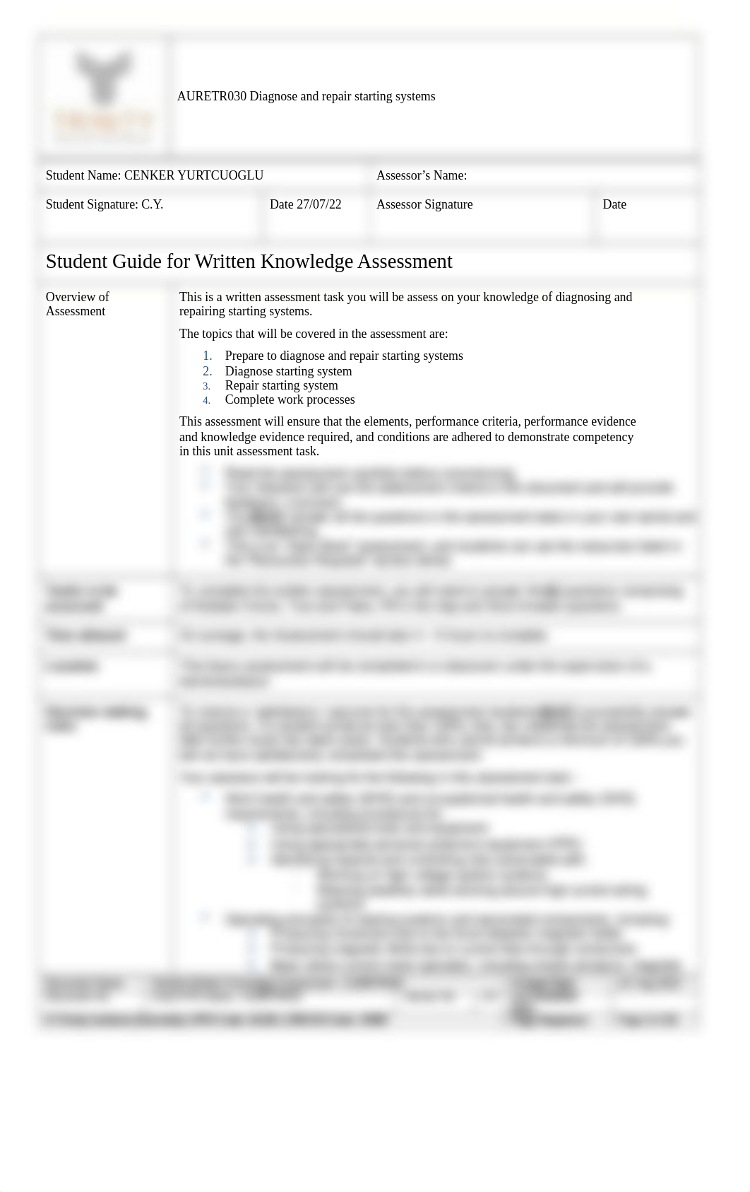 AURETR030_Assessment 1_Written Knowledge Questions_V2.docx_dxyxogz7kpr_page2