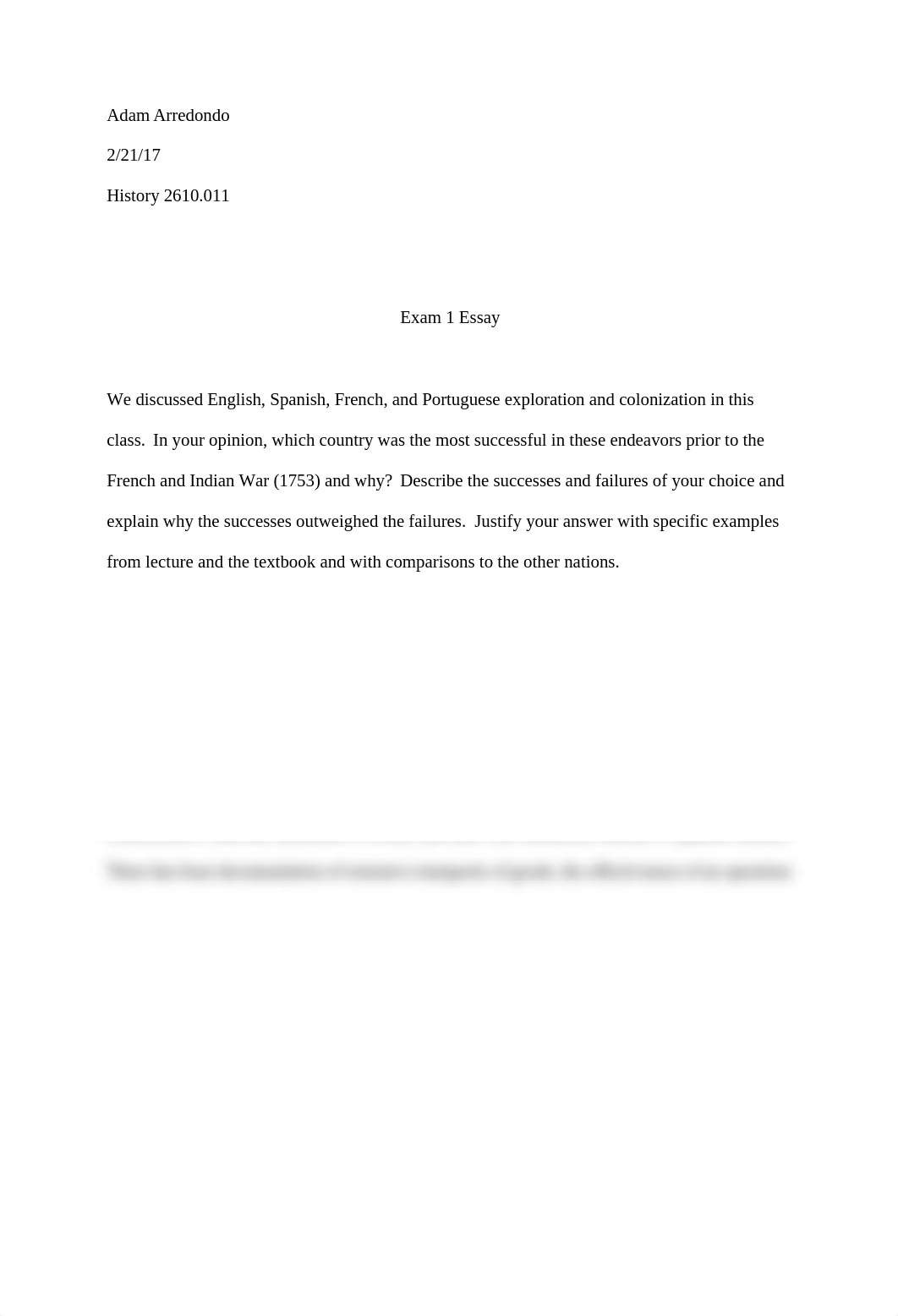 history exam 1 eassay .docx_dxyzpqcpvlk_page1