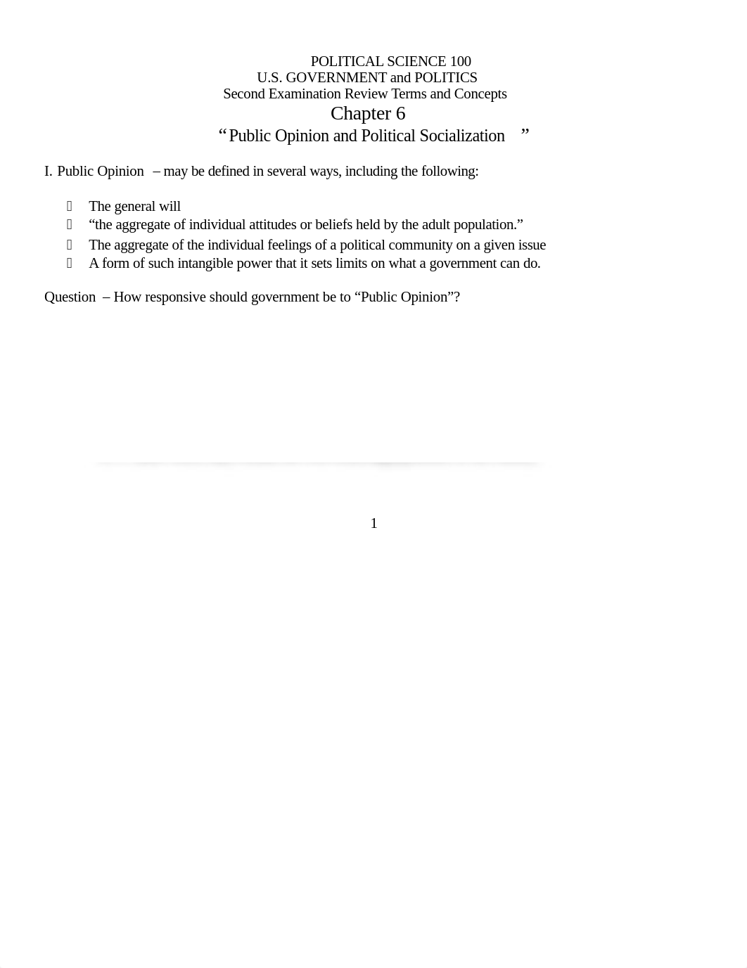 PLS 100 Test 2 Review Fall 2018 Chapter 6 Public Opinion and Political Socialization.doc_dxz9wia3ylg_page1