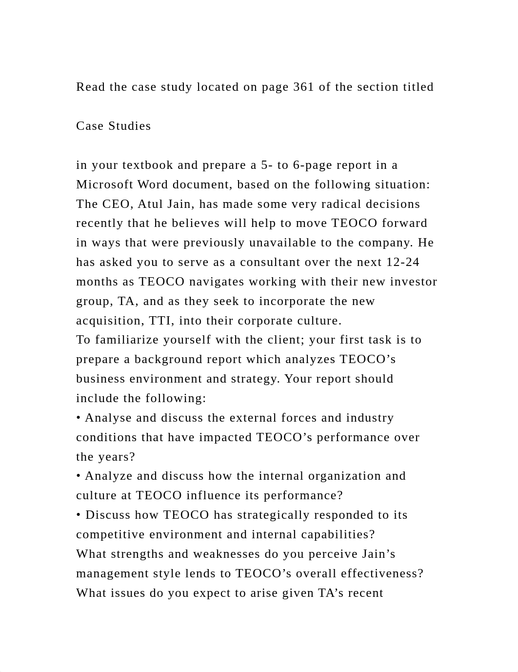 Read the case study located on page 361 of the section titledCas.docx_dxzhbtnbk86_page2