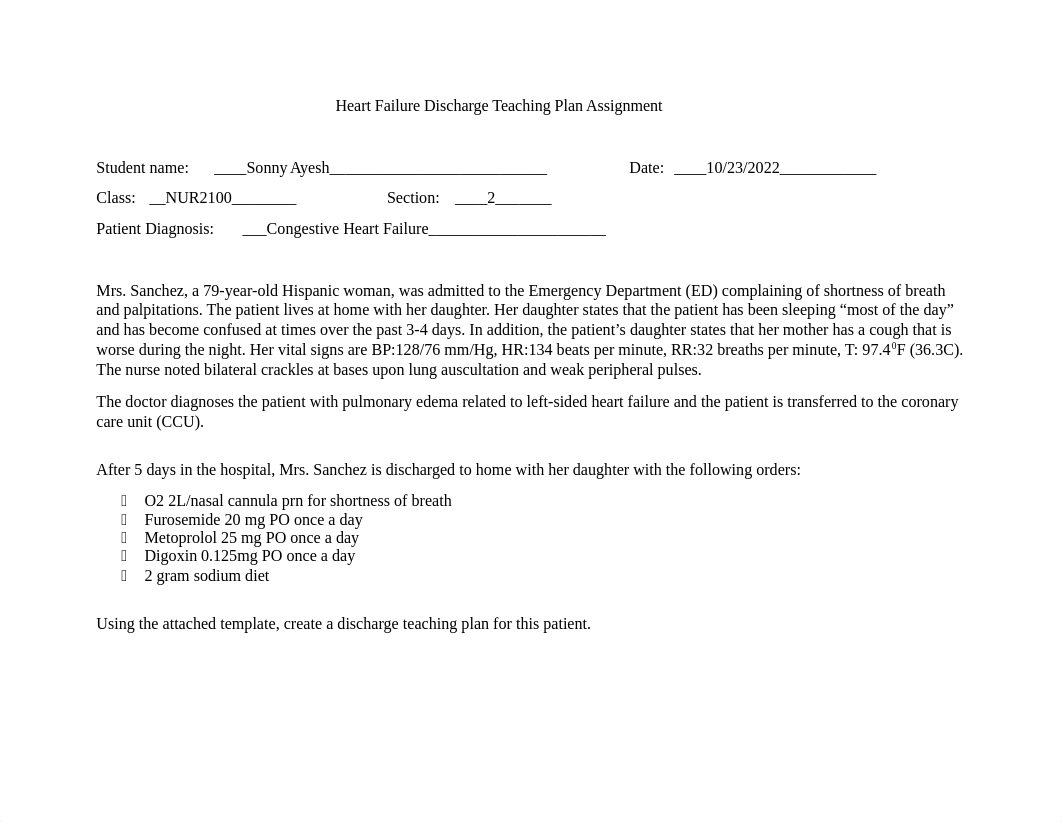 Heart Failure Discharge Teaching Plan Assignment (2) (1).docx_dxzyl3usm1a_page1