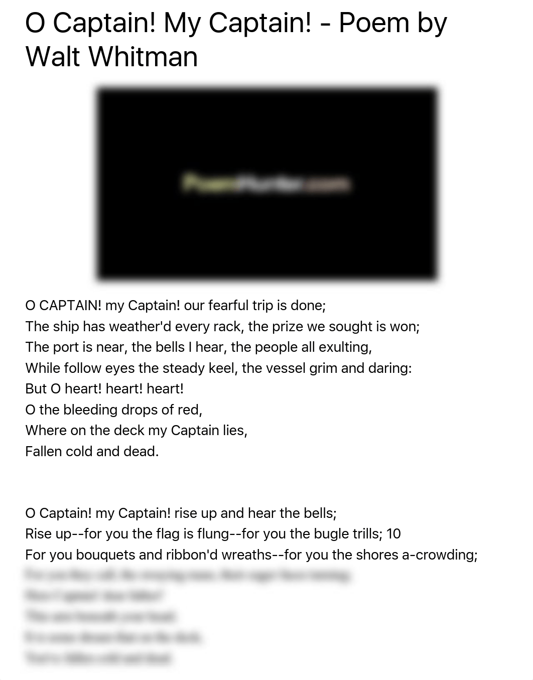 O Captain! My Captain! Poem by Walt Whitman - Poem Hunter_dy069atyzq6_page1