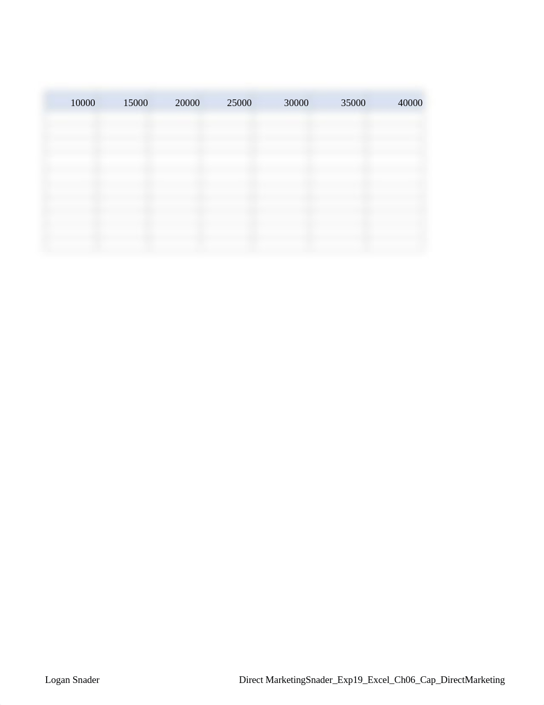 Snader_Exp19_Excel_Ch06_Cap_DirectMarketing.xlsx_dy091bkft0l_page2