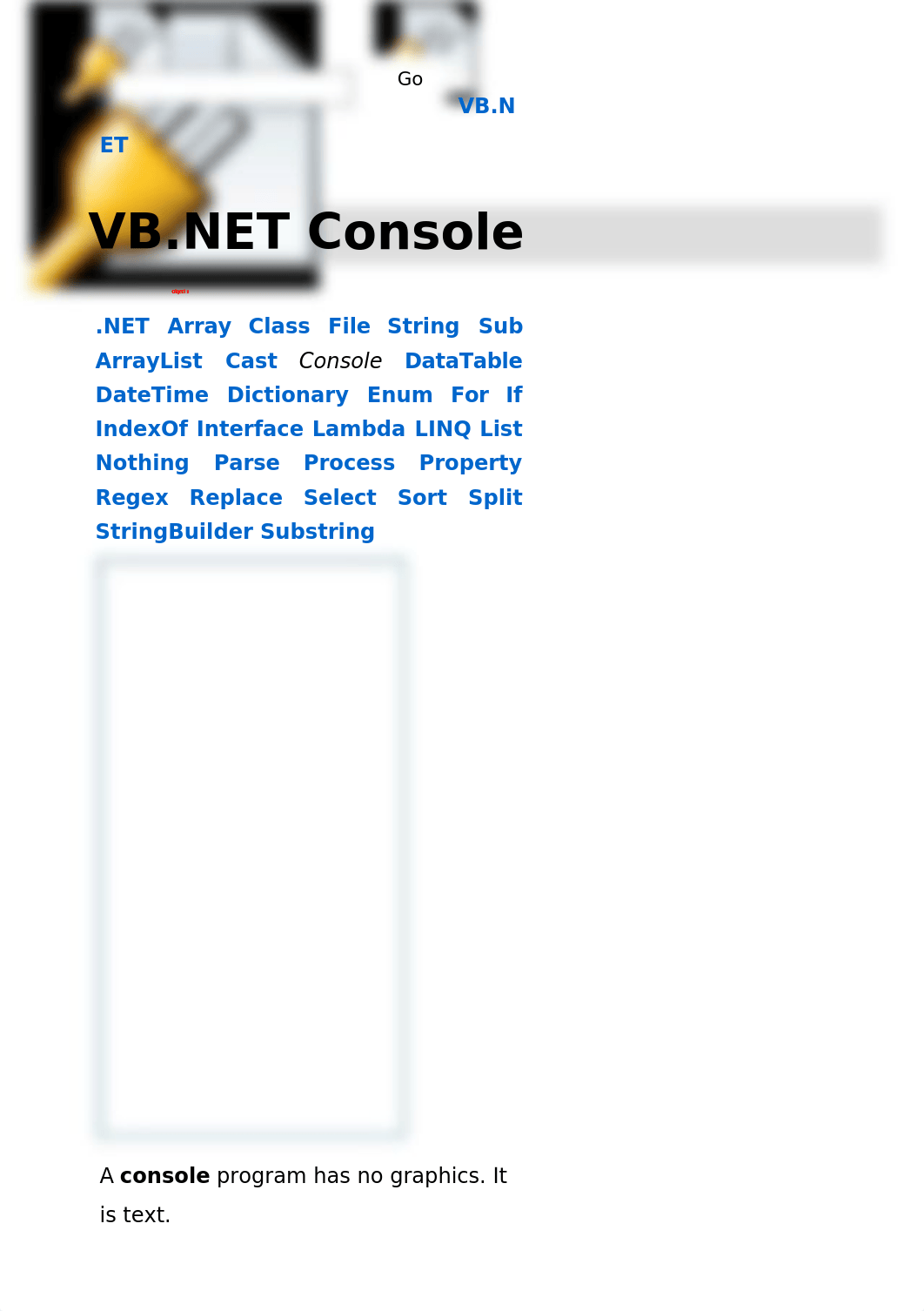 VB.NET Console.Write, WriteLine, ReadLine Examples.htm_dy0ngmojyay_page1