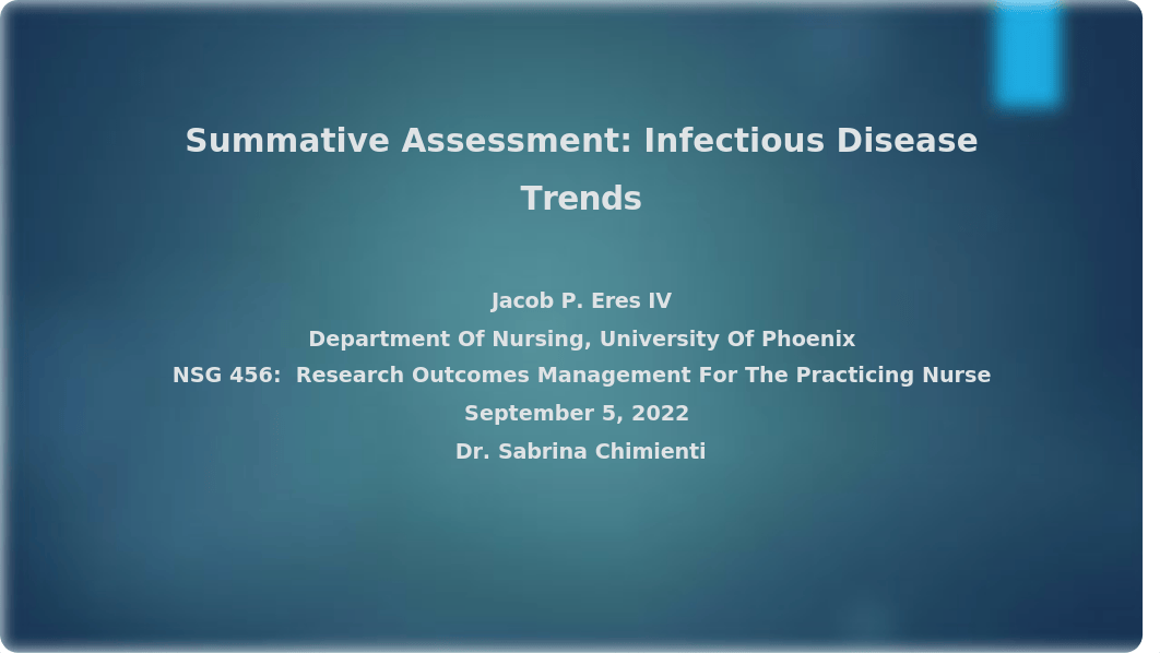 Summative Assessment- Infectious Disease Trends and Public Health Teaching Project.pptx_dy0nje4n9yf_page1