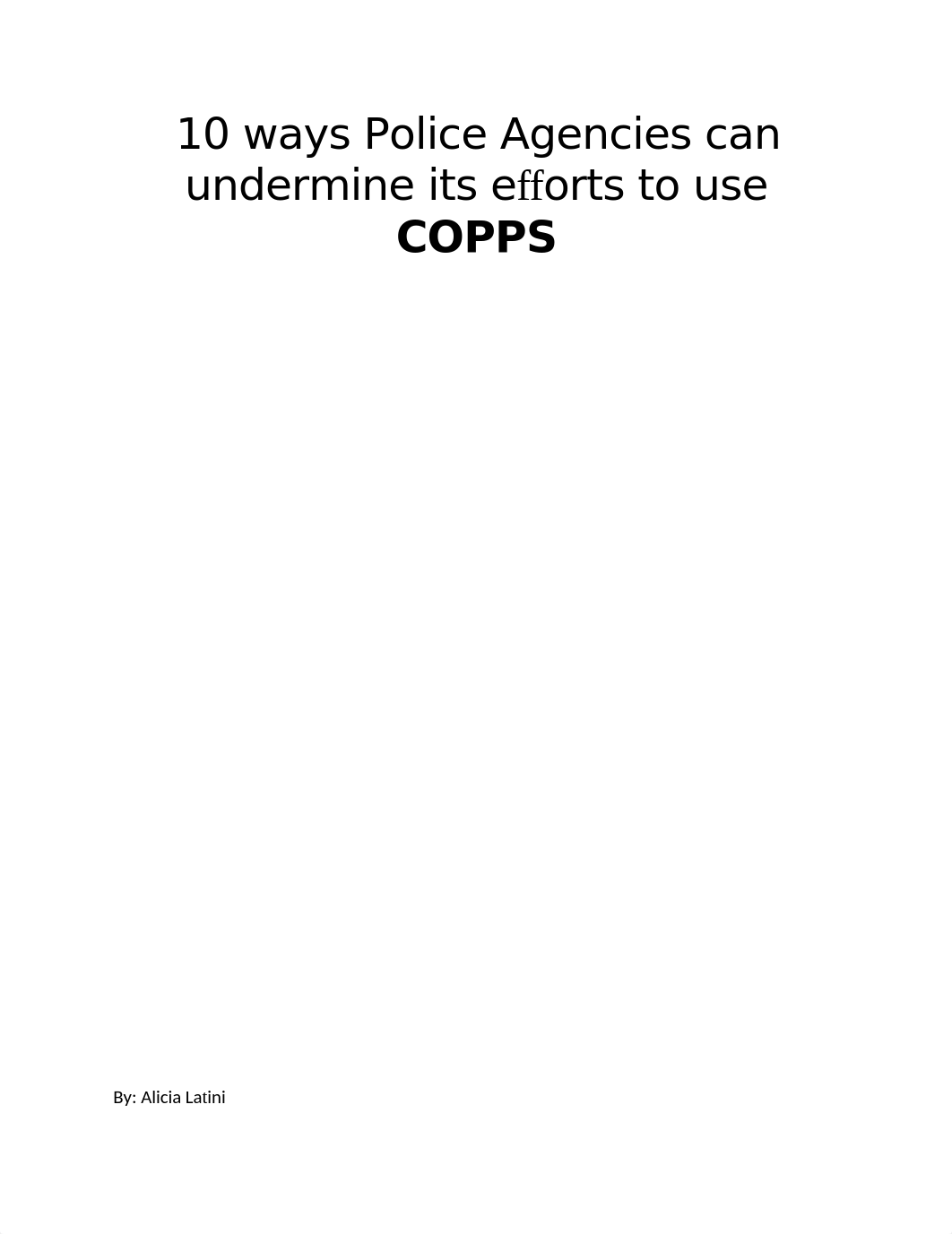 10 ways Police Agencies can undermine its efforts to use COPPS.docx_dy0roac8vbk_page1