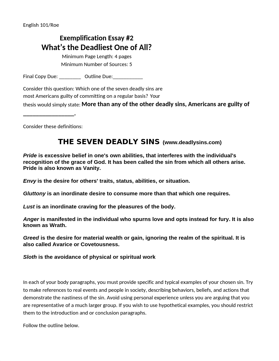 101 Exemplification Essay Deadly Sins (1).docx_dy0s6gtw1e5_page1